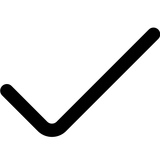 Check mark icon representing verification