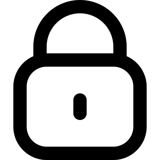 Padlock icon representing secure transactions